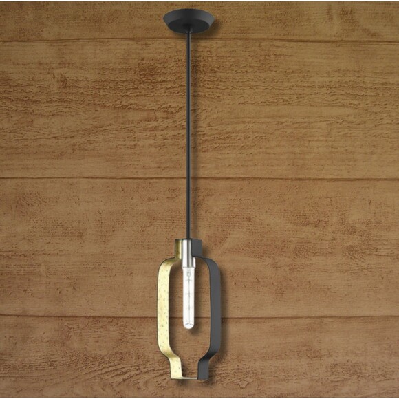 Livex Lighting 45512 Meadowbrook 1 Light 7"W Abstract Mini - Black - Picture 4 of 11